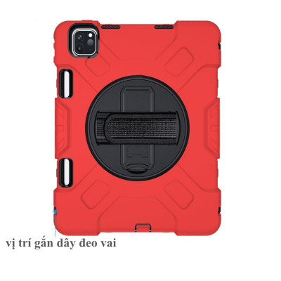 Ốp chống sốc cầm tay xoay 360 độ có khay cài bút Apple Pencil 2 kèm giá đỡ dựng ngang dọc cho iPad Pro 11 inch 2018/2020- Hàng chính hãng