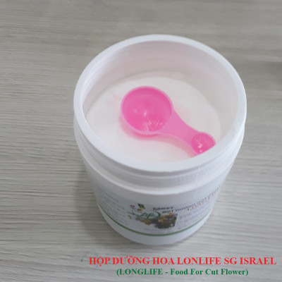 Hủ 1KG Bột Dinh Dưỡng Hoa Lâu Tàn dành cho Shop Hoa, Vựa Hoa hiệu Longlife SG nhập khẩu Israel, giúp bảo quản hoa cắm MUD tươi gấp 2 lần bình thường và Hạn chế thay hoa định kỳ