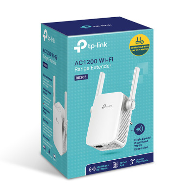 Bộ mở rộng sóng wifi TP-Link RE305 (Chuẩn AC/ AC1200Mbps/ 2 Ăng-ten ngoài/ Wifi Mesh/ 15 User) - Hàng chính hãng FPT phân phối