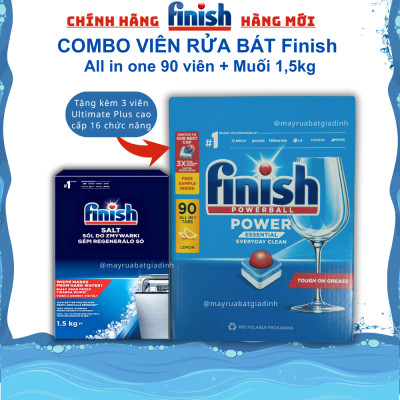 [HCM] Viên rửa bát Finish All in one 90 viên hương chanh