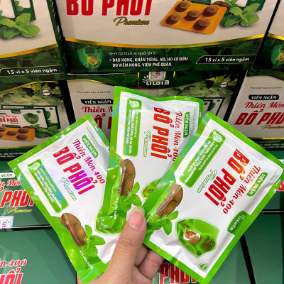 Viên ngậm Thiên Môn 400 Bổ Phổi Premium – Giúp giảm nhanh ngứa rát họng, đau họng, khản tiếng, ho (hộp 15 vỉ x 5 viên) [Chính hãng TITAFA]  