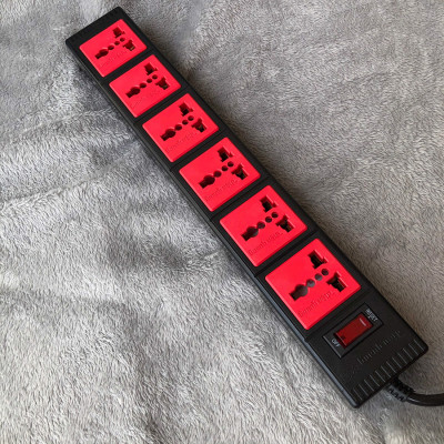 Ổ Cắm 6 Lỗ 3 Chấu Dây 2 Mét Điện Quang ĐQ ESK 2BR 63ECO - Đen Đỏ