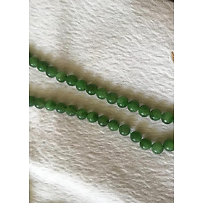 DÂY CHUỖI CỔ ĐÁ NGỌC PHẬT ĐÁ TỰ NHIÊN VIP 8Ly NỮ  Mạng MỘC HOẢ