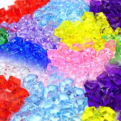 100 viên sỏi nhựa hình kim cương nhiều màu loại to trang trí chậu cây cảnh, bể cá, tiểu cảnh, slime  AZ-1824