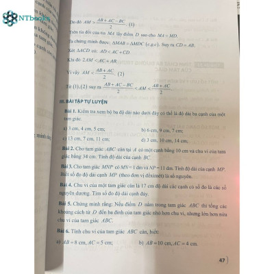 Sách Bài tập nâng cao một số chuyên đề Toán lớp 7 tập 2 (Theo chương trình giáo dục phổ thông 2018)