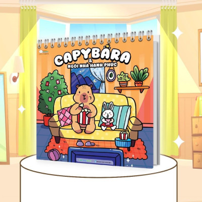 Sách Tô Màu - Capybara - Ngôi Nhà Hạnh Phúc Và Trái Tim Mặt Trời - Combo 2 Cuốn - Megabook