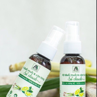 Xịt đuổi muỗi và côn trùng thảo mộc  An An (50ml), Tinh chất  Quế, Bạc Hà, Sả Chanh , 100% thiên nhiên. An toàn với trẻ sơ sinh và trẻ nhỏ