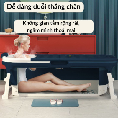Bồn tắm gấp gọn thông minh Legaxi dành cho người lớn trẻ em, Có thể làm bể bơi Size 148 Cm