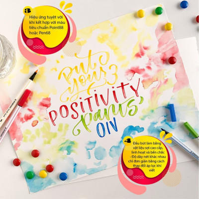 Hộp 10 cây bút lông màu STABILO Pen 68 brush (PN68BR/10) - Nâu (45)