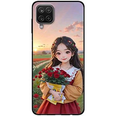 Ốp lưng cho Samsung A13 4G - A13 5G - A33 5G - A53 - A12 - A22 4G - M12 - F12 - Thiếu Nữ Cầm Hoa Hồng - Hàng Chính Hãng