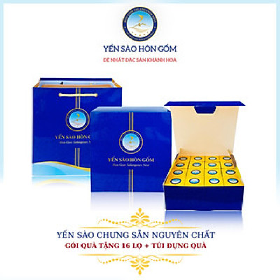 [Gói QT 16 Hũ] Tổ Yến Chưng Nhân Sâm- Yến Sào Hòn Gốm Chính Hiệu Khánh Hoà - HGKNEST
