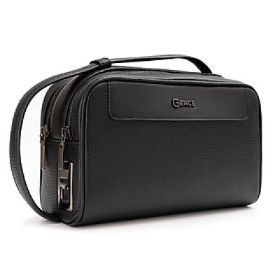 Clutch cầm tay Gence da bò vân Togo khóa vân tay RB10