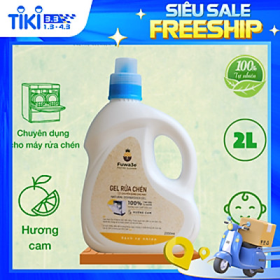 gel rửa chén cho máy rửa chén bát Fuwa3e hữu cơ sinh học dạng gel 2L