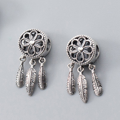 Charm bạc Dream Catcher xỏ ngang - Ngọc Quý Gemstones