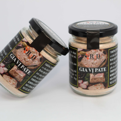 Gia vị Pate hũ 200g chính hãng R2D thành phần hữu cơ dùng làm nguyên liêu chế biến Pate.