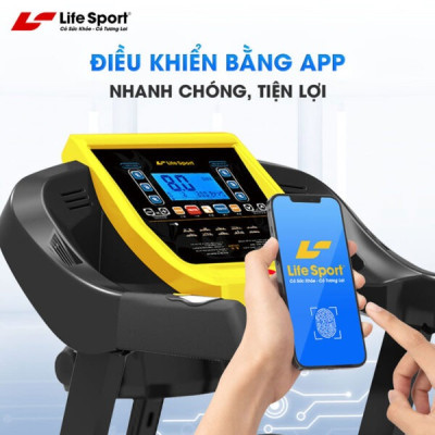 Máy Chạy Bộ Lifesport LS-4000 Plus, Máy Chạy Bộ Có Thảm Chạy Rộng Khả Năng Giảm Sóc Tuyệt Vời, Có Thế Tự Nâng Dốc