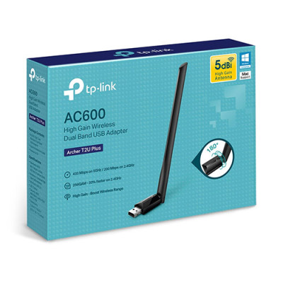 USB Wifi AC600 TP-Link băng tần kép Archer T2U Plus - Hàng chính hãng