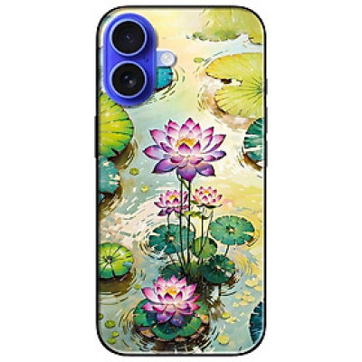 Ốp lưng dành cho Iphone 16 - 16 Plus - 16 Pro - 16 Pro Max - Sen Tím Đẹp - Hàng Chính Hãng