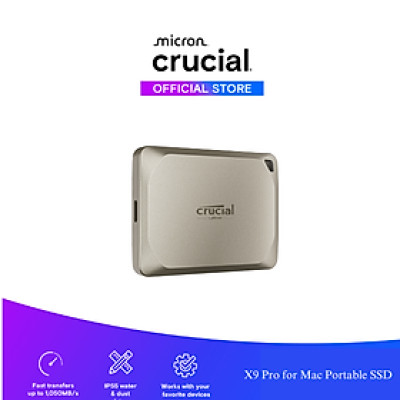 Ổ cứng SSD di động 2TB SSD Crucial X9 Pro cho Mac USB 3.2 Gen-2 2x2 CT2000X9PROMACSSD9B - HÀNG CHÍNH HÃNG