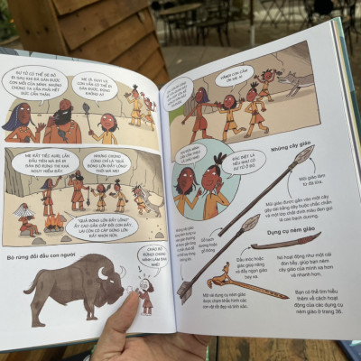 [Bìa cứng] 24 GIỜ Ở THỜI ĐỒ ĐÁ – Lan Cook – Stacey Thomas minh họa – Đinh Tị Books – NXB Thanh Niên 