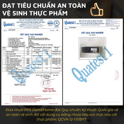 Đũa nhựa PPS sợi thủy tinh DandiHome kết hợp Inox 304 DandiHome cao cấp, chống trượt, chống nấm mốc