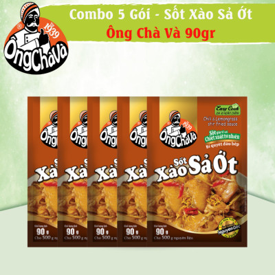 Combo 5 Gói Sốt Xào Sả Ớt Ông Chà Và 90g (Chili & Lemongrass Stir Fried Sauce)