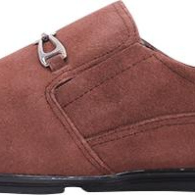 Giày Mọi Da Lộn Có Khóa Huy Hoàng HT7198 - Nâu