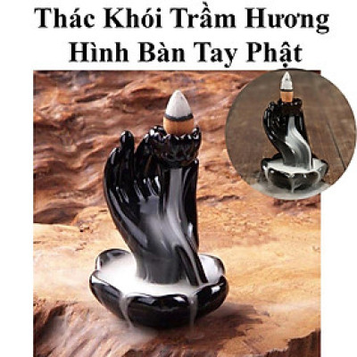 Thác Khói Trầm Hương 8*10 Cm Hình Bàn Tay Phật