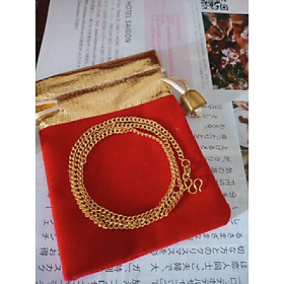 Combo Dây chuyền  thời trang nam nữ, Kiểu xích lặc 2 li, Kèm túi nhung Cung hỷ, Phù hợp nam nữ