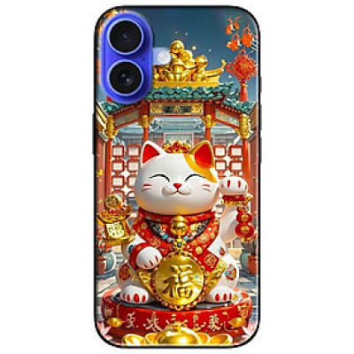 Ốp lưng dành cho Iphone 16 - 16 Plus - 16 Pro - 16 Pro Max - Mèo Thần Tài Đẹp - Hàng Chính Hãng