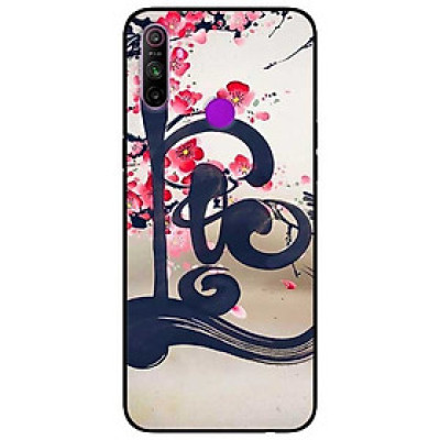 Ốp lưng dành cho Realme C3 mẫu Thư Pháp LỘC Nền Anh Đào