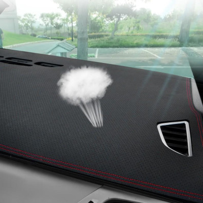 Thảm taplo ô tô Kia Rio 2018 2019 loại da vân cacbon chống nắng, chống nứt vỡ taplo, thảm taplo Kia Rio