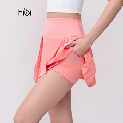 Váy thể thao Hibi Sports SK005, Kiểu xếp ly 2 tà phối chéo, chất vải xi cao cấp