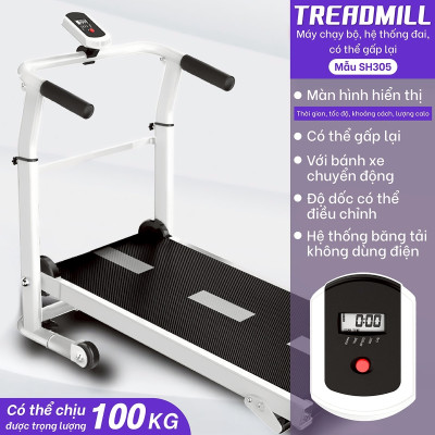 Máy chạy bộ cơ đa năng BG Treadmill SH306 5 in 1,Máy chạy bộ không điện SH305 thích hợp cho mọi lứa tuổi luyện tập (hàng nhập khẩu)