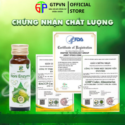 Nước uống Noni Enzyme - cải thiện hệ tiêu hóa, xương chắc khỏe, giảm cẳng thẳng - hộp 10 chai 60ml