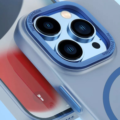 Ốp lưng chống sốc cho iPhone 14 (6.1 inch) hỗ trợ sạc Maqsafe hiệu WIWU PC Ultra-thin Frosted Magnetic Case (mặt lưng nhám mờ, gờ bảo vệ Camera 0.5mm) - hàng nhập khẩu