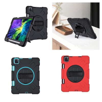 Ốp chống sốc cầm tay xoay 360 độ có khay cài bút Apple Pencil 2 kèm giá đỡ dựng ngang dọc cho iPad Pro 11 inch 2018/2020- Hàng chính hãng