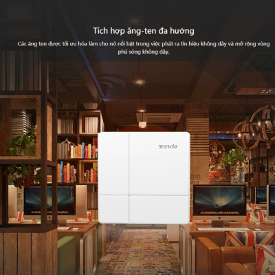 Thiết Bị Phát Wifi Tenda i24 Công Suất Cao 100Users Nguồn POE + Tặng Adapter - Hàng Nhập Khẩu