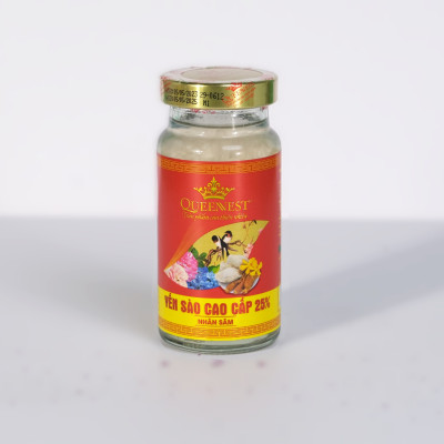Yến sào cao cấp Queennest 25% Nhân Sâm -  hũ 150ml (hộp nhỏ 2 hũ) - hàng chính hãng