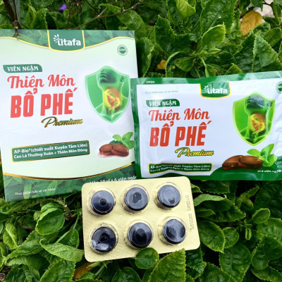 Viên ngậm Thiên Môn Bổ Phế Premium – Giúp giảm nhanh ngứa rát họng, đau họng, khản tiếng, giảm ho, bổ phế do viêm họng, viêm phế quản [Chính hãng TITAFA]  