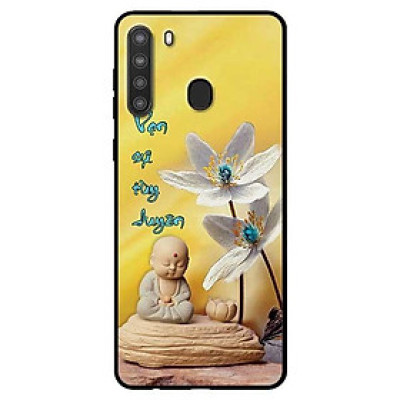Ốp lưng dành cho Samsung Galaxy A21 mẫu Vạn Duyên Hoa Trắng