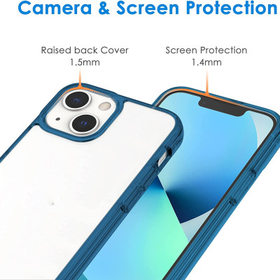 Ốp lưng trong suốt viền màu cho iPhone 14 Plus (6.7 inch) hiệu Likgus Simple But Unique chống sốc, chống chịu mọi va đập - hàng nhập khẩu