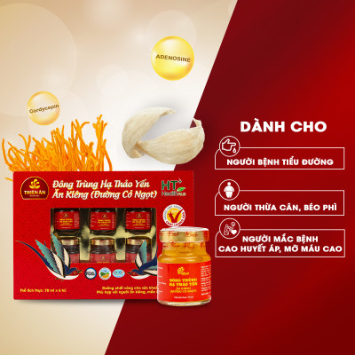 Đông Trùng Hạ Thảo Yến Ăn Kiêng Thiên Ân - Hộp 6 Hũ