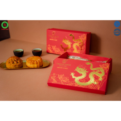 HỘP BÁNH TRUNG THU 2 BÁNH 2 TRỨNG 220G  - COMBO D - THÀNH LONG 440G - VIỆT NAM