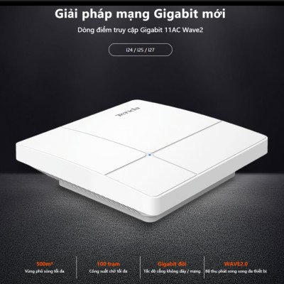 Thiết Bị Phát Wifi Tenda i24 Công Suất Cao 100Users Nguồn POE + Tặng Adapter - Hàng Nhập Khẩu