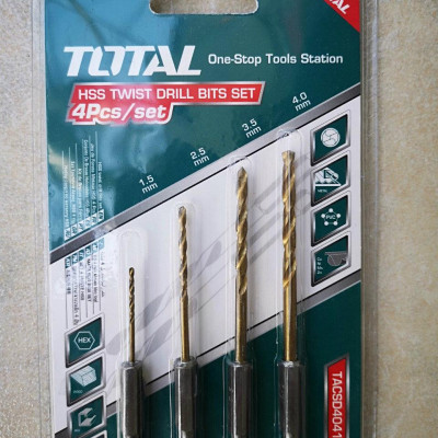 BỘ MŨI KHOAN KIM LOẠI ĐUÔI LỤC GIÁC 4 CHI TIẾT TOTAL TACSD4041