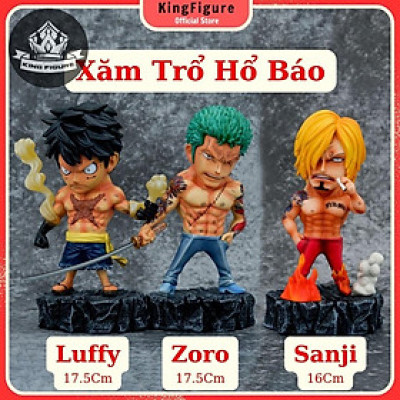 Mô Hình Luffy - Zoro - Sanji Dân Xã Hội Xăm Trổ Hổ Báo 16-17cm Mô hình One Piece Cao Cấp, Figure Mô Hình Anmie One Piece