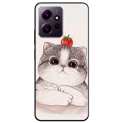 Ốp lưng dành cho Redmi Note 12 - Redmi Note 12 Pro - Redmi Note 12 Pro 5G - Mèo Và Cà Đỏ - Hàng Chính Hãng