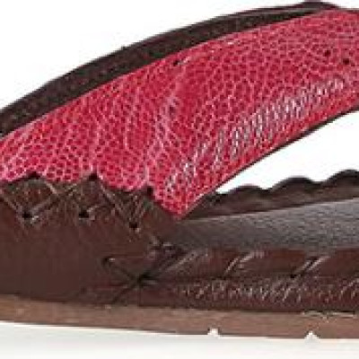 Dép nữ Huy Hoàng da đà điểu màu hồng HT7412