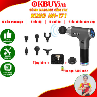 Súng massage cầm tay Nhật Bản Nikio NK-171 - 5 chế độ, 6 tốc độ mát xa